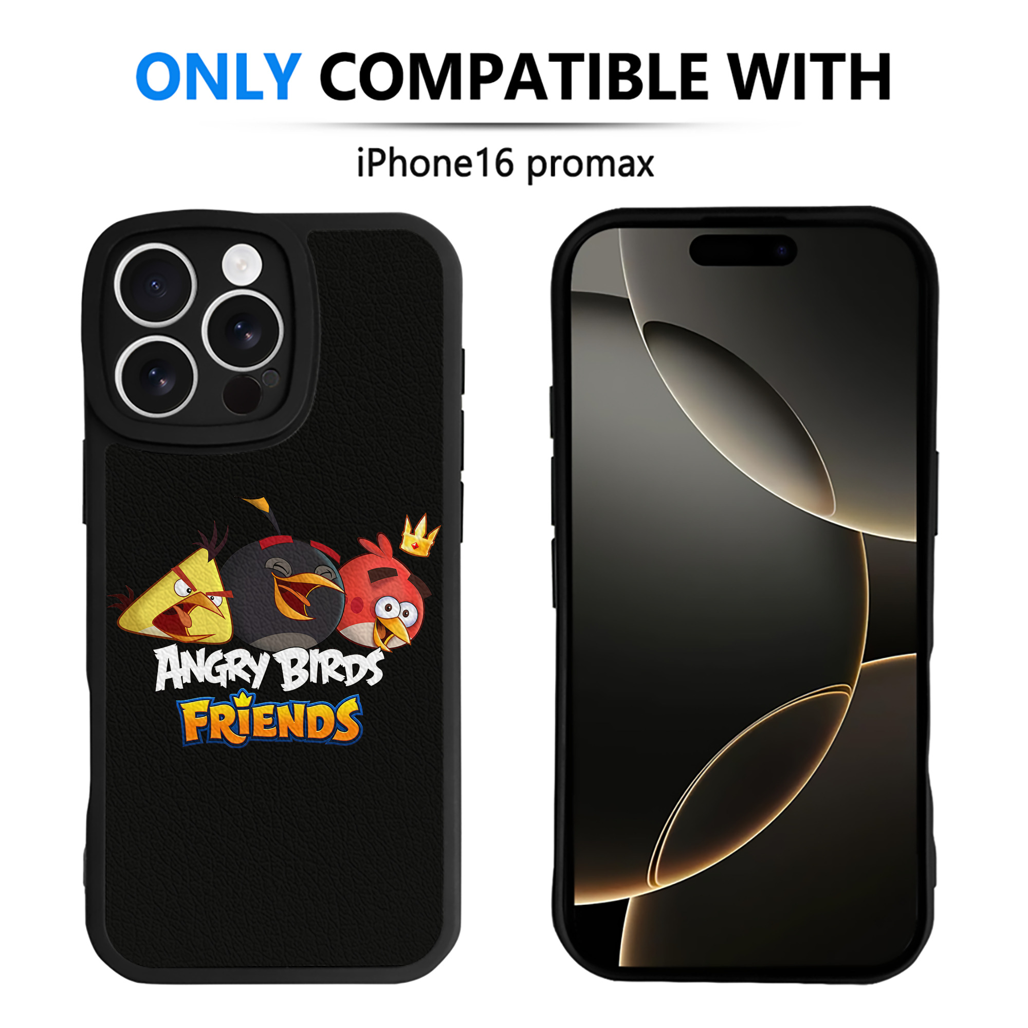 （画像用） Angry Birds アングリーバード 【iPhone 16シリーズ対応】シリコンスマホケース（レザー調） 材質：シリコン